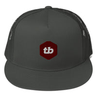 mockup image of Thinking Big Red Emblem Mesh Back Snapback