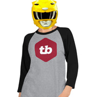 baseball tshirt with thinking big logo on the front